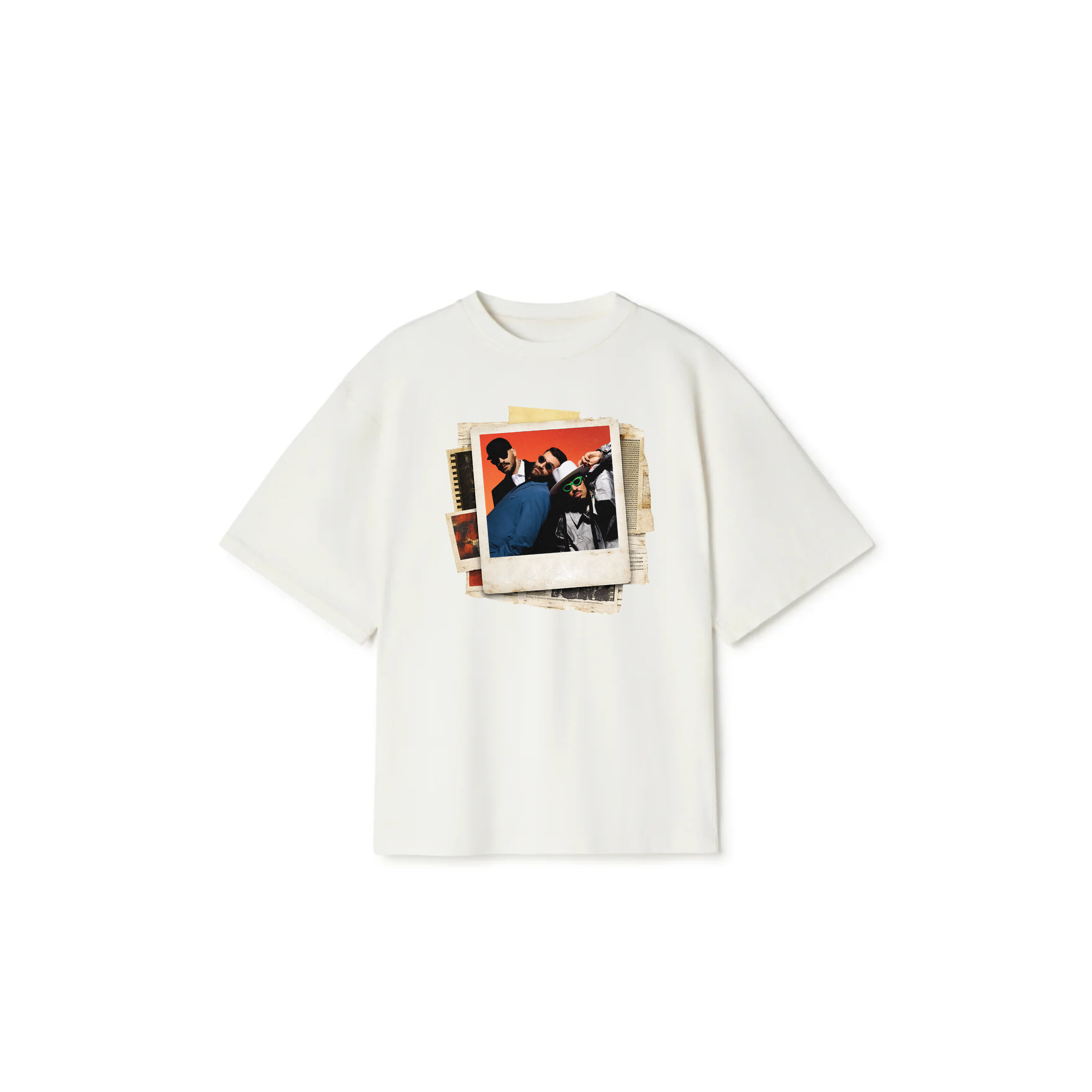 TRICOU ADULTI ALB - PRINT MARE