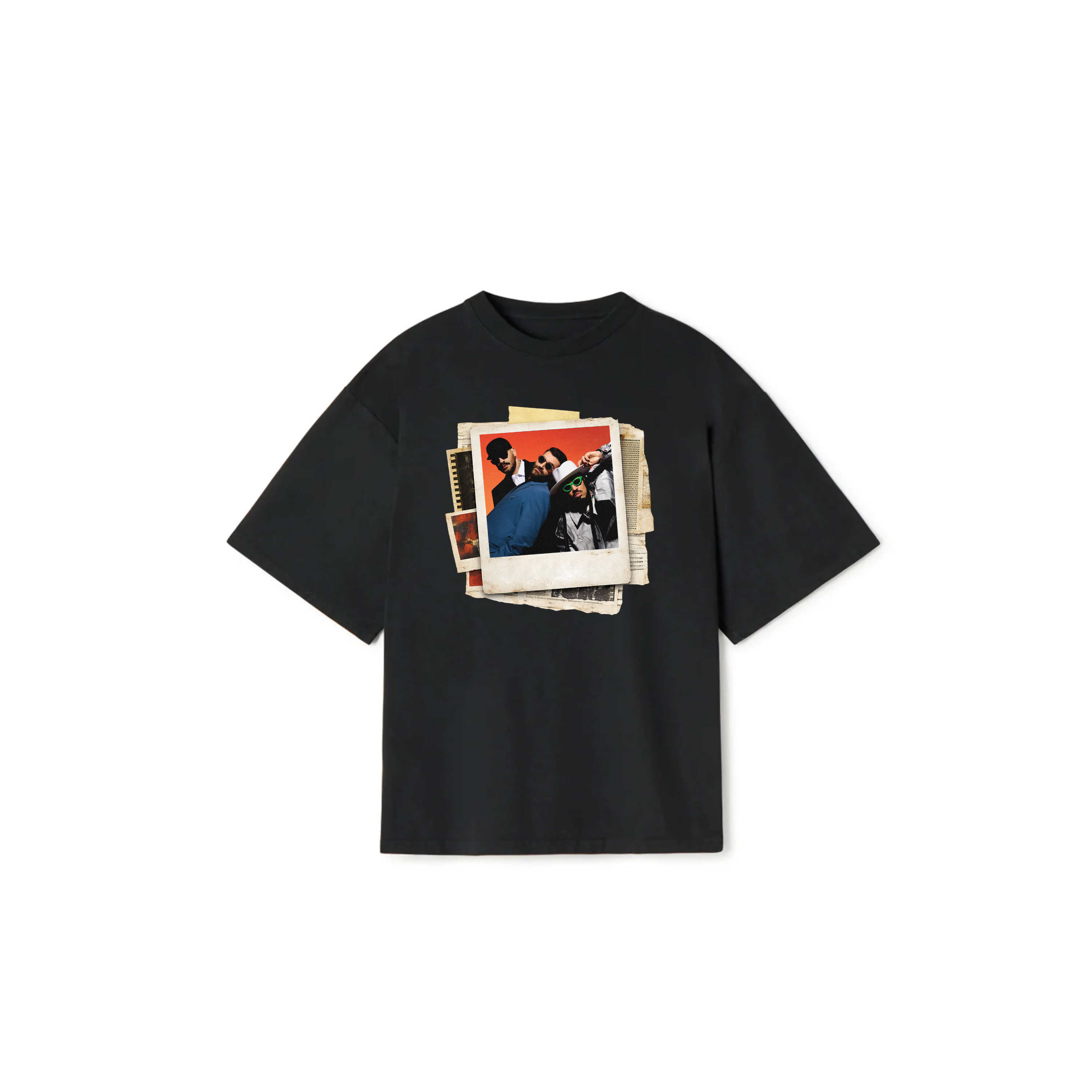 TRICOU ADULTI NEGRU - PRINT MARE